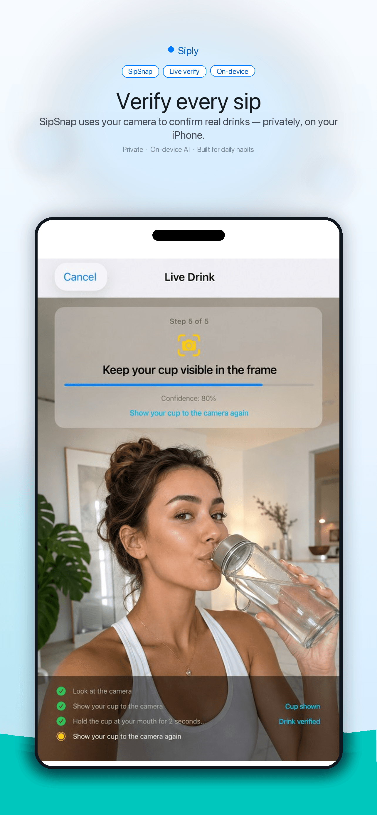 Siply Live Drink feature