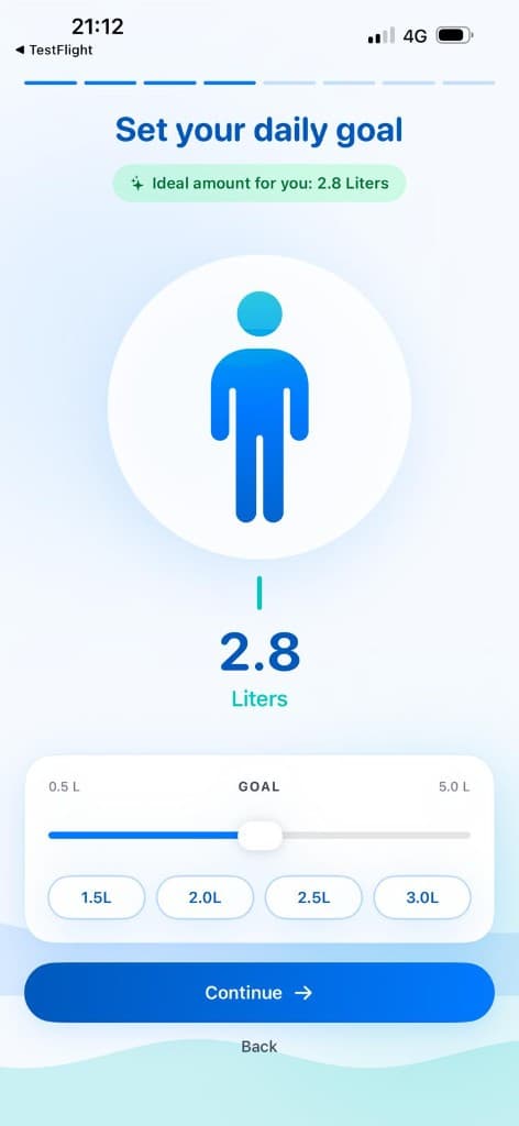 Raw Siply daily goal UI frame