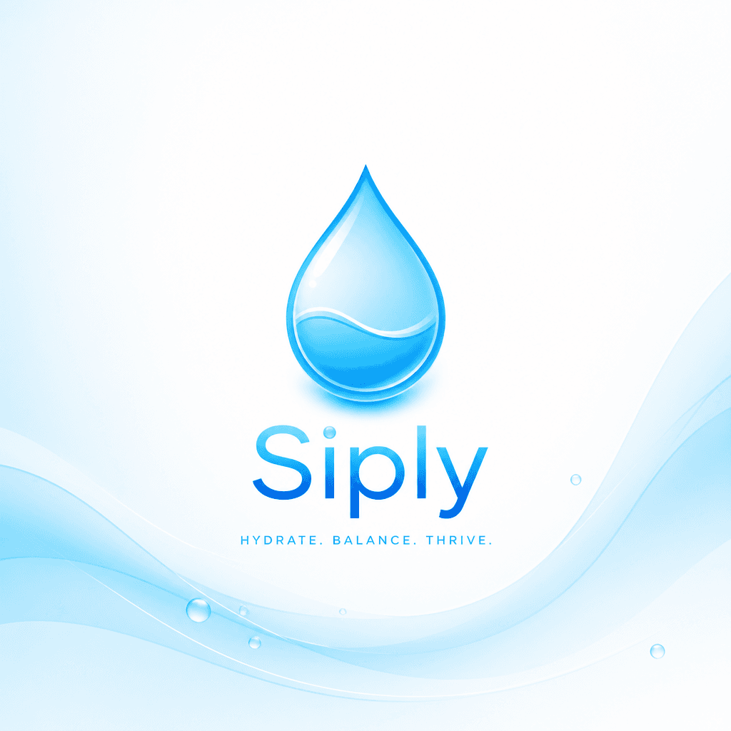 Premium Siply water-drop symbol on clean white