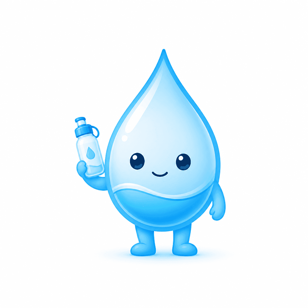 Cute premium Siply water-drop mascot